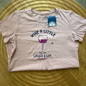 NWT Life is Good Pink Graphic Tee